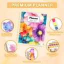 Planner 2026-2027, Large 18 Months Academic Daily Weekly Monthly Planner Yearly Agenda Jan. 2026June. 2027, 7.9" x 9.8", Page Tabs, Separator Page, Pocket Folder, Bookmark, Stickers, Sticky Note Set