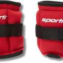 Sporti Fitness Ankle Weights - Water Ankle Weights for Aqua Belt Pool Exercise, Comfortable Fit (Ankle Weights - Red - 3 lb)