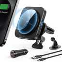 ESR for MagSafe Car Mount Charger, 15W Magnetic Wireless Car Charger, for MagSafe Phone Charging, Air Vent Phone Holder for iPhone 17e/17-12, Samsung Galaxy S26/S25, with 36W QC 3.0 Fast Charging
