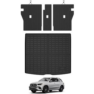 Mixsuper Cargo Liner for Mercedes-Benz GLE Class 2020-2026, All Weather Trunk Mat Backrest Mat TPE Back Seat Cover Protector for GLE SUV 5 Passenger Accessories