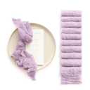 Ling's Moment Luxury Cloth Wedding Napkins - 19x19 Inch Reusable Cheesecloth Linen Napkins for Wedding Reception, Bridal Shower, Dinner Table - Washable, Durable (Set of 10), [Lilac]