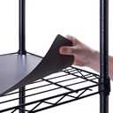 Poofzy Wire Shelf Liner 14" X 36", Non-Adhesive Plastic Shelf Liners for Wire Shelving, Waterproof Protector Mats (5PK, Black)