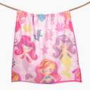 Eunzel 2 Pack Microfiber Kids Beach Towel, Quick Dry Towels for Girls & Boys Sand Free Travel Towel for Beach, Camping, Swim Pool 60"x30"Mermaid Tail& Mermaid