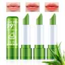 4PCS Aloe Vera Color Changing Lipstick,Temperature Color Change Lip Gloss Makeup Set,Waterproof Long Lasting Aloe Vera Tinted Lip Balm Moisturizer,Moisturizing PH Mood Magic Lipstick for Women (01)