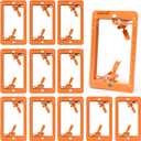 12 Pack Low Voltage Mounting Bracket 1 Gang for Ethernet Wall Plate, Low Voltage Box for Telephone Cord, Network Cable, Hdmi Cable, Coax Cable, and Speaker Wire