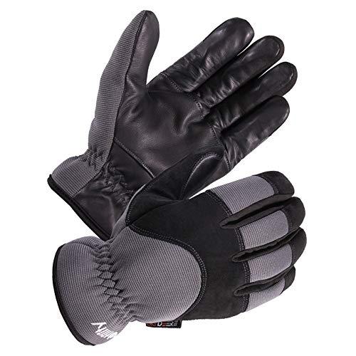 SKYDEER Winter Leather Work Gloves, Warm Fleece Insulation Lining for Cold Weather Work, Thermal Insulated Gloves for Running Driving Cycling Hiking Biking Outdoor Sports (SD2240T/XL)