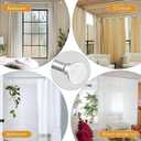 Silver Long Curtain RodTension Shower Curtain Rods 30 to 88 inch Adjustable Spring Heavy Duty Rods for Bathroom Windows Outdoor No Drill No Slip Stainless Steel