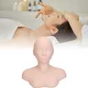 Esthetics Mannequin Head with Shoulders, Cosmetology Mannequin Head with Acupuncture Points, Soft PVC Mannequin Head for Facials Massage, Wigs Hat Display, Makeup Practice