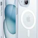 JETech Magnetic Case for iPhone 15 Plus 6.7-Inch Compatible with MagSafe, Translucent Matte Back Slim Shockproof Phone Cover (Blue)