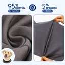 Stretchy Dog Surgery Recovery Suit with Rear Leg Sleeve to Stop Licking, Elasticity Dog Recovery Suit for Large Dogs, Lick Sleeve for Dogs Rear Leg, Surgery Suit for Dogs Female After Spayed, Gray 3XL