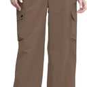 Cromoncent Cargo Pants Girls & Women Parachute Pants Y2K Baggy Rave Clothes Waterproof with Pockets