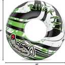 Intex River Rat 48 Inch Inflatable Vinyl Towable Boat Floating Tube Raft for Swimming Pool and Lake in Green Rat or Graffiti Rat Design, Color Varies