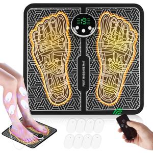 Phixnozar TENS & PMS,Transcutaneous Electronic Nerve Stimulator, EMS Foot Massage for Muscle Relaxation, LCD Display Screen, Black XXL