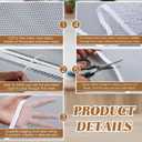 Hosuly Banister Guard 30 x 3 ft Balcony Netting for Kids Pets Stairway Safety Net Baby Fence Door Balcony Netting Safety Mesh Stair Net with No Drilling for Apartment Railing(White)