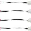 4 Pack Speaker Harness Replacement for Dodge Chrysler Models Front Rear Door Speaker Wiring Harness Adapter 72-6514 - Door Speaker Replacement Speaker Wire Harness