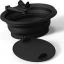 Face Ice Bath Bowl with Breathing Tube - Silicone Ice Bowl for Face Cold Plunge Tub, Portable Face Tub for Ice Bath, Skin Tightening and Depuffing Skincare Tool (Black)