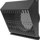 Vent Systems 6" Inch Exhaust Vent Cover with Rubber Gasket - Graphite Black Galvanized Steel - Robust Weatherproof Outdoor Air Exhaust Box - Duct or Surface Mounting - Rain and Snow Protection