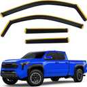 Shatterproof in-Channel Rain Guards for Toyota Tacoma 2024-2025 Double Cab, Clip-on Window Deflectors Vent Window Visors Rain Sun Wind Guards Shade Deflectors, 4 pcs