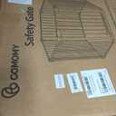 COMOMY 150" Extra Wide Baby Gate with Door, Dog Gates for The House Doorways Fireplace, Auto Close Baby Fence Play Area, Walk Through Pet Gate, Hardware Mounted, 6-Panels (30" Tall, White)
