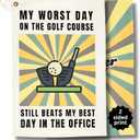 Funny Golf Towels- Golf AccessoriesThemed Gag Gifts for Men Who Have Everything, Golf Towels for Golf Bags with Clip for Men, (Office) (Multicolor-1)