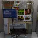 Seina Heavy Duty Collapsible Folding Powder Coated Steel Frame Compact Outdoor Garden Camping Utility Wagon with 150 Pound Load Capacity, Black