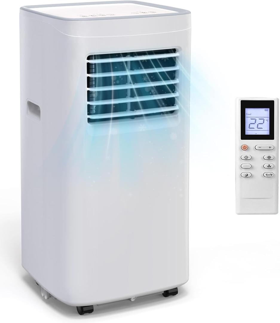 Portable Air Conditioners,8500 BTU portable ac up to 360 Sq,3 IN 1 with Remote Control,Sleep Mode, Windows kit,White