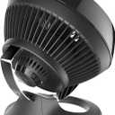 Vornado 460 Small Desk Fan with 3 Speed Settings, Adjustable Tilt Chrome Glide Bar, for Bedroom, Office, Home, Air Circulation up to 70 Feet, Quiet Table Fan, Black