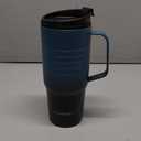 HAUSHOF 24 oz Travel Mug with Handle, Stainless Steel Vacuum Insulated Coffee Travel Mug, Double Wall Travel Mugs with Leakproof Lid, BPA Free (Blue & Black)