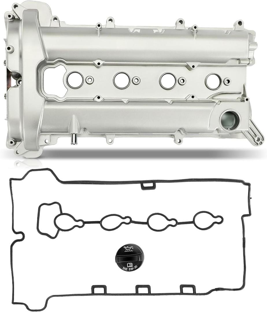 A-Premium Engine Valve Cover Compatible with Chevy GMC Buick 2.4L - 2010-2017 - Equinox Terrain Malibu Captiva Sport Impala LaCrosse Regal Verano Orlando, with Gasket & Cap, Replace # 12610280