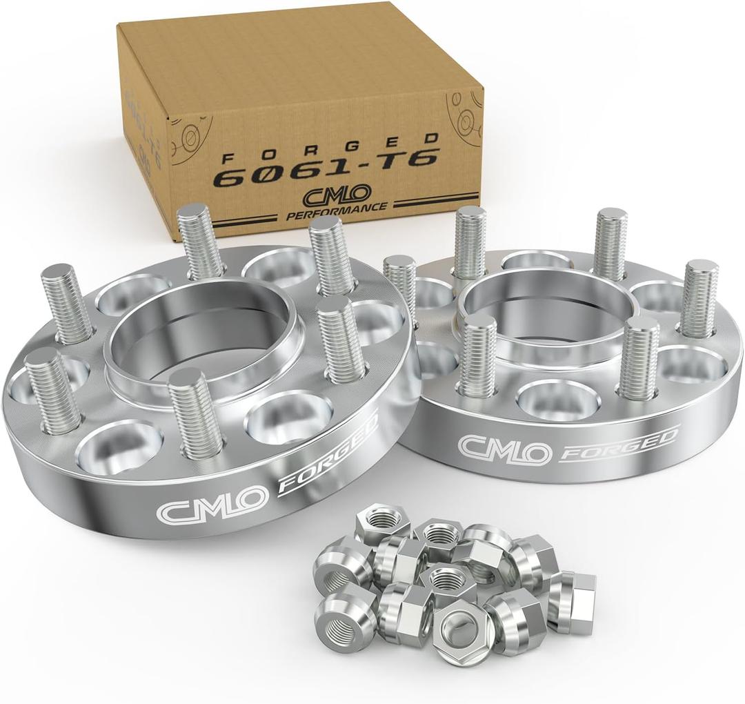 Customadeonly 6x139.7 Forged Wheel Spacers 1 Inch (25mm) Hub Centric  Compatible for Toyota Tundra 20222024  95.1mm Bore M14x1.5  2 Pieces (Silver)