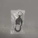 Retractable Keychain Heavy Duty Multitool Carabiner Key Chain, Saltwater Resistant 60CM Steel Cord Badge Reel, Carabiner Key Holder for Work & Outdoor, Bearing 10 oz, Black