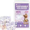 Pet Soft Female Dog Diapers - Disposable Doggie Diapers with Wetness Indicator, Puppy & Cat Diapers Super Absorbent, Fit for Female Dog in Heat or Incontinence, 20pcs (XXS, Mixed) (XX-Small)