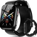 Smart Watch Blood Pressure, 1.95'' Blood Pressure Watch with Air Pump Cuff, S7 Smartwatch with Blood Pressure Sleep Monitor Sports Tracking for Android iOS Supports Data Sharing, Reminder Monitoring