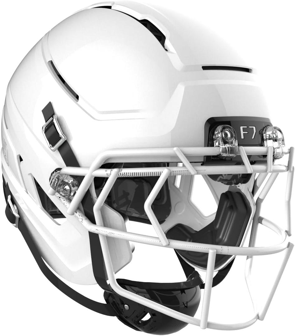 Schutt F7 AiR Varsity Football Helmet (Virginia Tech 5-Star Helmet) | Lightweight, Protective Football Helmet for High School Football and Older, Carbon Steel Facemask Included, Medium