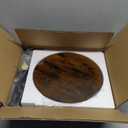 HOOBRO Small Round Side Table, Drink Table, Coffee Martini Table with Pedestal Accent for Small Spaces in Living Room, Bedroom, Sofa Couch, Rustic Brown