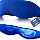 Contoured Cooling Gel Eye Mask: Snug-Fit Cold Compress for Puffy Eyes, Migraine & Sinus Pressure