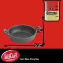 TableCraft Cast Iron Round Mini Server, 4.5 inches, Black