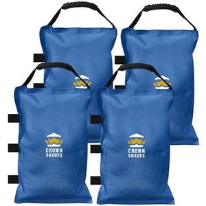 CROWN SHADES Sand Bags for Canopy Legs (150 LBS) Sandbags for Weight, Canopy Weights, Pop Up Tent Weights Bags, Blue (Unfilled)