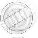 BINO Plastic Round Turntable Organizer with 5 Compartments - Clear | Spinning Divided Turntable Container | Rotating Organizer Storage for Bottle Condiments Fridge Kitchen Counter Pantry Bathroom