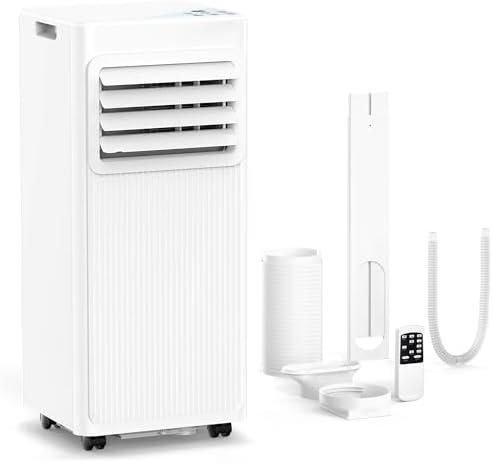 10000 BTU Portable Air Conditioners for Rooms up to 550 Sq Ft, 4 Modes Portable AC Unit with Cool/Fan/Dehumidifier/Sleep, Remote Control & 24H Timer, Energy Saving for Bedroom, Apartments