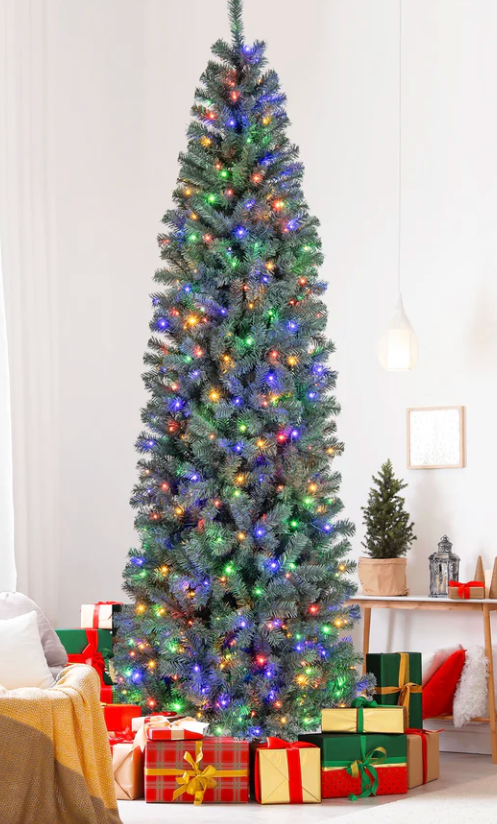 5Ft 
Feet Pre-Lit Blue Artificial Christmas Tree Slim  5Ft 
Feet Pre-Lit Blue Artificial Christmas Tree Slim
