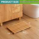 Bath Mat for Shower, Wooden Floor Mat for Bathroom,Non-Slip | Heavy Duty, Shower Mat for Indoor Outdoor, 20 13 1.5 inches