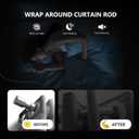 Blackout Wrap Around Curtain Rod 28-48, 3/4" Curtain Rods for Windows Adjustable, Heavy Duty Telescoping Drapery Rods for Bedroom, Living Room, Kitchken, Silver
