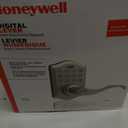 Honeywell Safes & Door Locks - Keyless Entry Lever Door Lock Handle with Electronic Keypad - Easy to Install for Front Door Lock with Code - 50 User Pin Codes - Satin Nickel, 6.5 x 8.8 x 9 in, 8734301