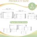 6 Pcs Acrylic Risers for Display Stands, 3 Sizes 5.91'' 5.12'' 3.54'', Round Nesting Pedestal Stands with Hollow Bottom, Round Acrylic Cylinder Display Stand for Jewelry Dessert Show