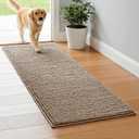 SUBRTEX Bathroom Rugs, 24" x 60" Chenille Bath Rug Soft Short Plush Bath Mat Soft Shower Mat Water Absorbent Shower Mat Quick Dry Machine Washable, Taupe Brown