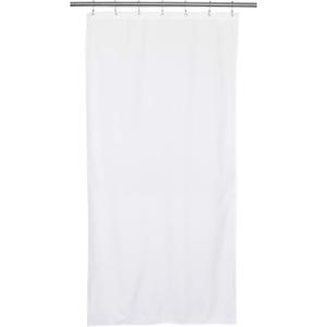 Barossa Design Waterproof Fabric Stall Shower Curtain or Liner 36 inch Wide Half Size Microfiber, Hotel Quality Stand-up Small Narrow Single Shower Curtain, Machine Washable, White, 36x72
