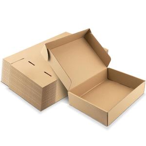 Golden State Art, 12x9x3 inch Tab Lock Tuck Top Shipping Mailer Boxes for Packaging Small Business, Brown Medium Cardboard Gift Boxes for Wrapping Mailing Present, 20 Pack
