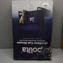 Polita Indestructible Heated Cat House for Outdoor Cats All Seasons, Extremely Insulated & 100% Weatherproof, Elevated Feral Cat Shelter with Waterproof Eaves &Safe Escape Door for Stray & Barn Cats (Dark Blue)