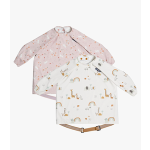 BIBaDO - Long Sleeve Baby Bibs - Babies & Toddlers 6-36 Months - Coverall Baby Led Weaning Bib - Easy Wipe, Soft & Waterproof